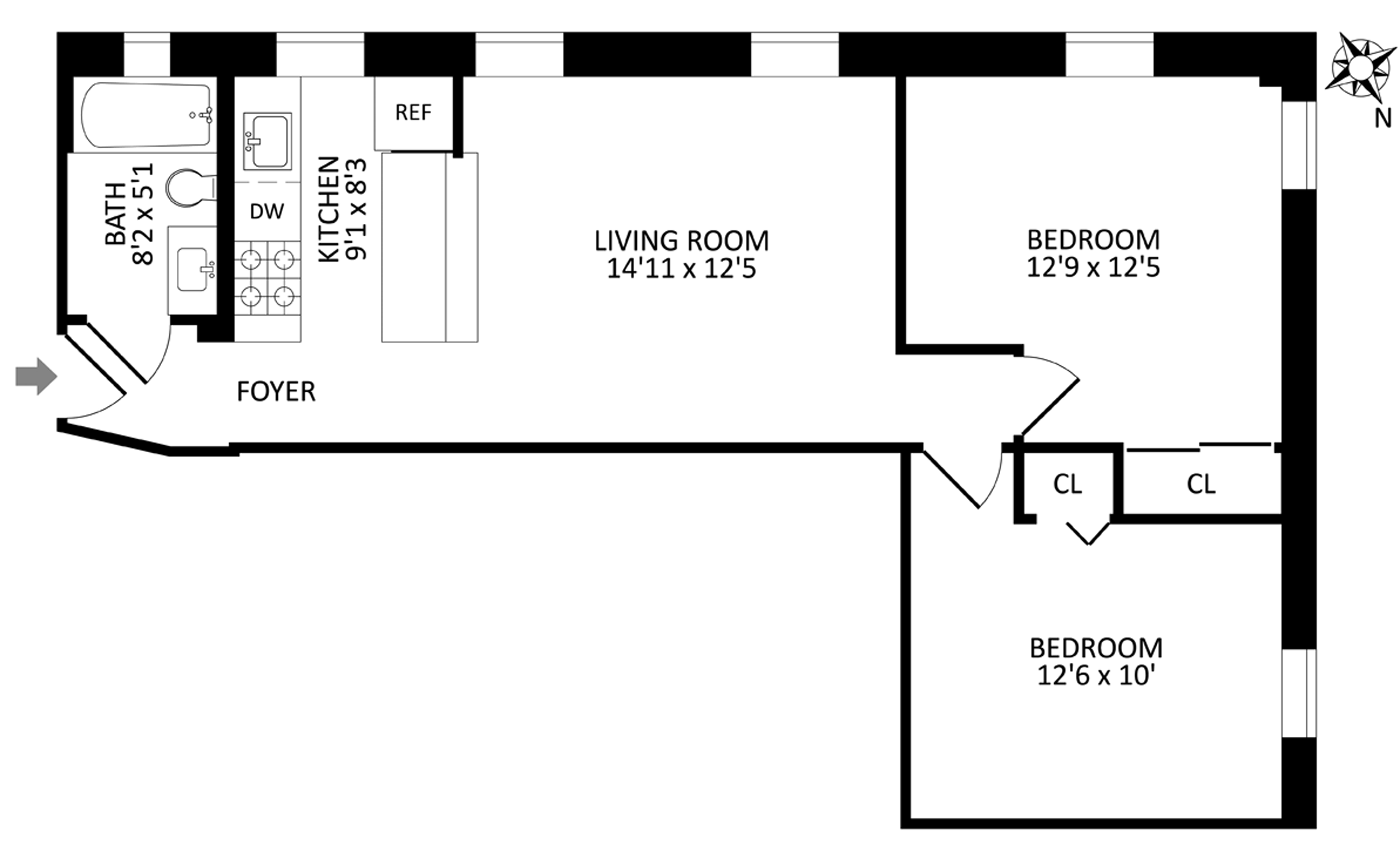 Floorplan for 186 Prospect Park West